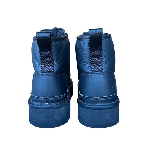 UGG ULTRA BLACK MATTE NEUMEL PLATFORM LEATHER WOOL BOOTS 10 WOMEN MSRP $225 - Picture 13 of 13